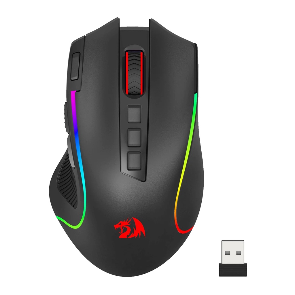 MOUSE GAMER REDRAGON PREDATOR PRO M612RGB-PRO INALAMBRICO NEGRO