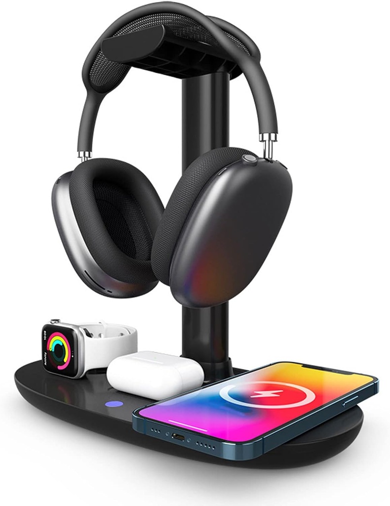 PORTA AUDIFONO TITAN 4 EN 1 CARGA INALAMBRICA