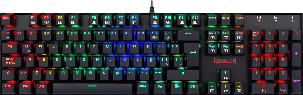 TECLADO MECANICO REDRAGON MITRA K551RGB-1 100% ESPAÑOL