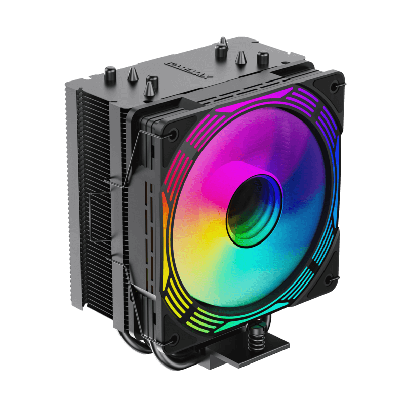CPU AIR COOLER GAMEMAX ICE FORCE ARGB 4 PINES AMD & INTEL NEGRO