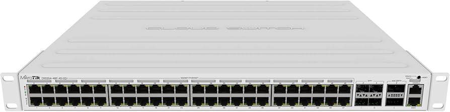 SWITCH 48 PUERTOS MIKROTIK GIGABIT CON 4 PUERTOS SFP+ Y 2 PUERTOS QSFP+ CRS354-48G-4S+2Q+RM 