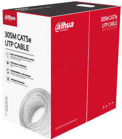 BOBINA CABLE UTP CAT 5E DAHUA 305M 100% DH-PFM920I-5EU-C 