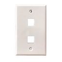 FACE PLATE WIREPLUS+ 2 PUERTOS BLANCO