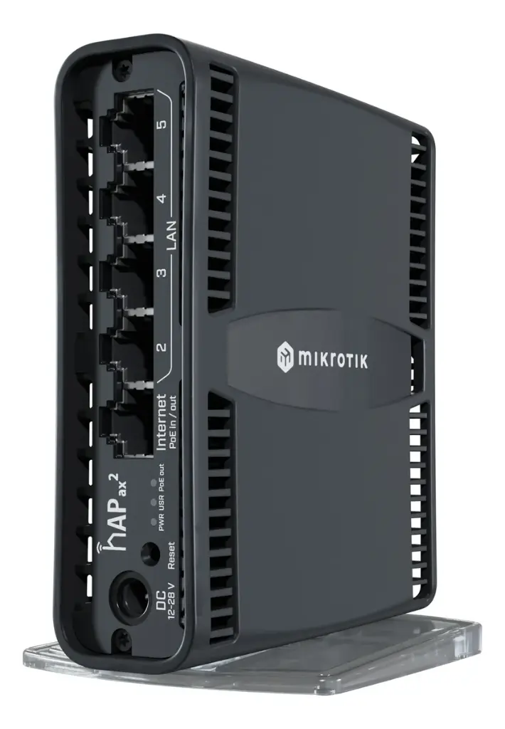 ROUTER MIKROTIK AX1800 HAP AX2 C52IG-5HAXD2HAXD-TC WIRELESS WIFI6 AX1800 5 PUERTOS GIGABIT