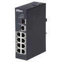 SWITCH 8 PUERTOS BASE T INDUSTRIAL METAL DH-PFS3110-8T