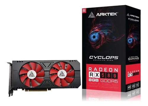 [00350] TARJETA DE VIDEO GAMING ARKTEK CYCLOPS AMD RX580 8GB DDR5