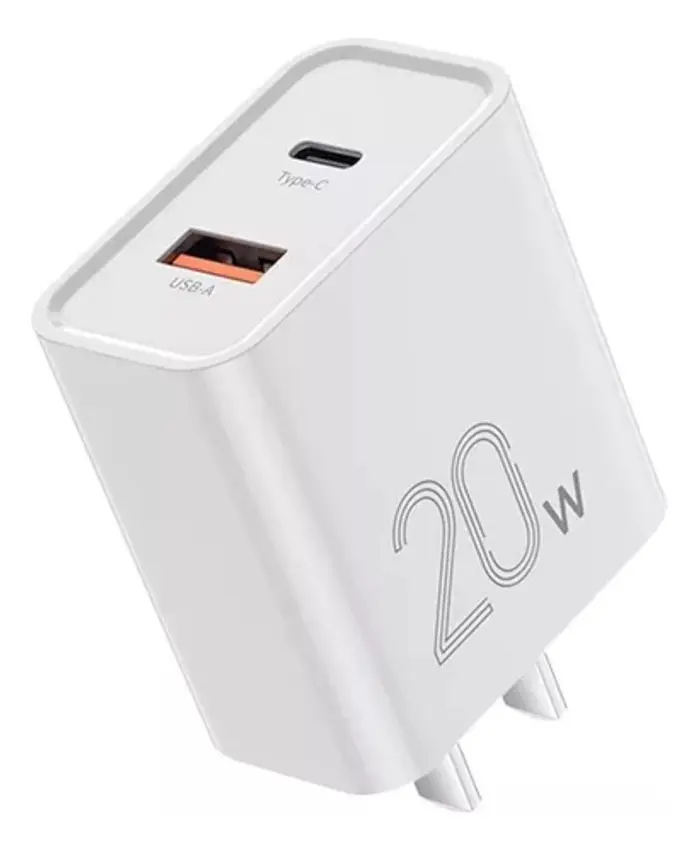 CARGADOR TIPO A Y C YAD-C006B 2PTOS 20W WHITE