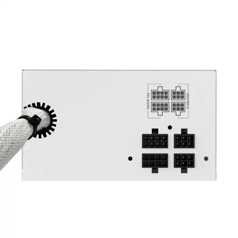 FUENTE DE PODER 800W GAMEMAX VP-800 CERTIFICADA 80+ BRONCE RGB SEMI-MODULAR BLANCA