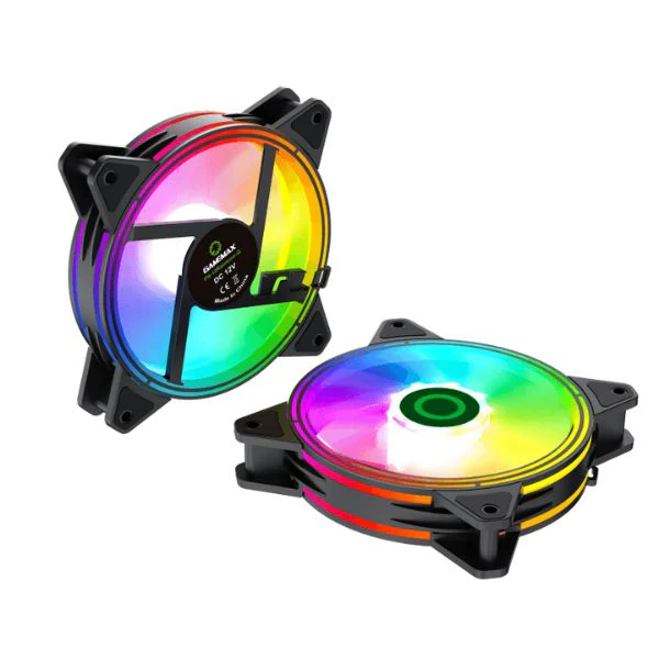 KIT DE FANES + CONTROLADOR + CONTROL GAMEMAX RQ300 3 EN1 600-1100 RPM RGB NEGRO