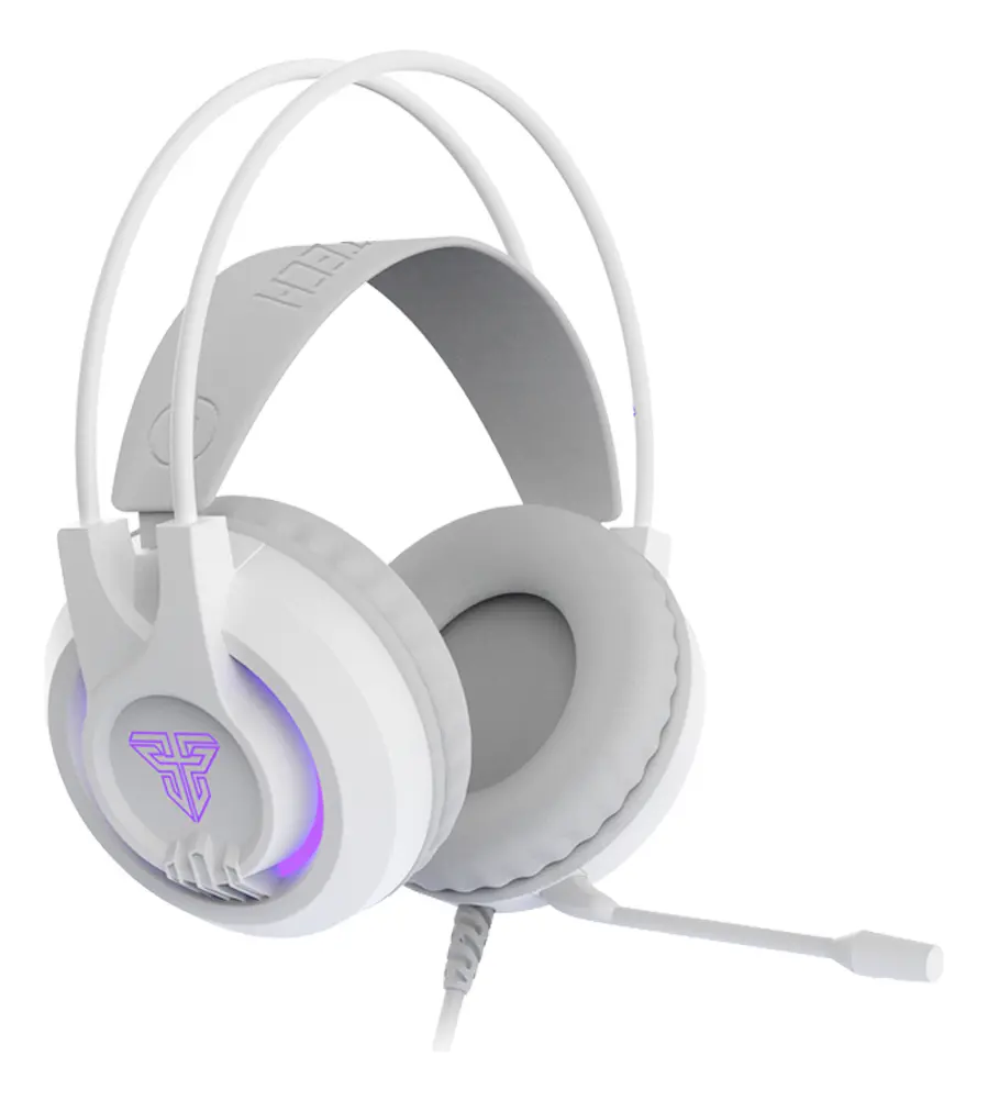 AUDIFONO CON MICROFONO GAMING FANTECH CHIEF II HG20 WE 3.5MM + USB MULTIPLATAFORMA RGB BLANCO