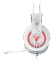 AUDIFONO CON MICROFONO GAMING FANTECH CHIEF II HG20 WE 3.5MM + USB MULTIPLATAFORMA RGB BLANCO