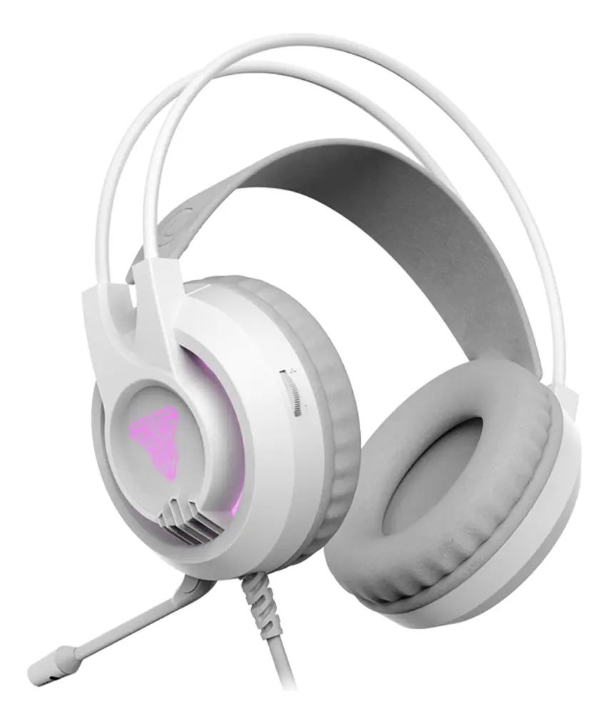 AUDIFONO CON MICROFONO GAMING FANTECH CHIEF II HG20 WE 3.5MM + USB MULTIPLATAFORMA RGB BLANCO