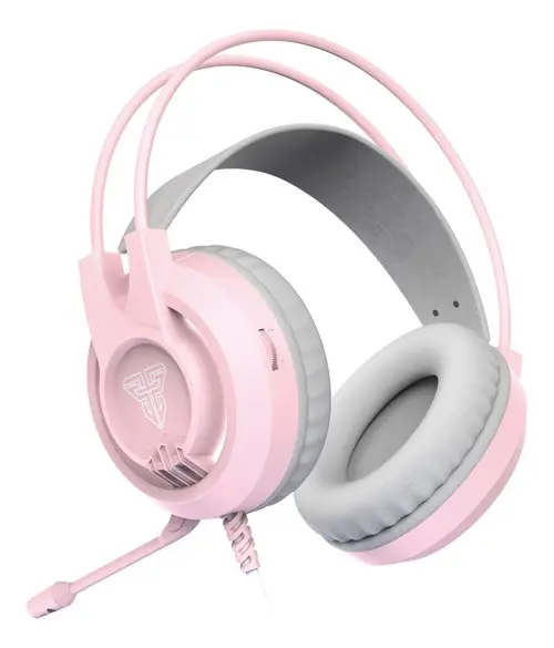 AUDIFONO CON MICROFONO GAMING FANTECH CHIEF II  HG20 PK 3.5MM + USB MULTIPLATAFORMA RGB ROSADO 
