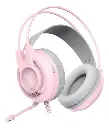 AUDIFONO CON MICROFONO GAMING FANTECH CHIEF II  HG20 PK 3.5MM + USB MULTIPLATAFORMA RGB ROSADO 
