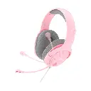AUDIFONO CON MICROFONO GAMING FANTECH TRINITY MH88 PK 3.5MM MULTIPLATAFORMA ROSADO