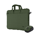 MALETIN TRUST BOLOGNA PARA LAPTOP 16" VERDE INCLUYE MOUSE INALAMBRICO