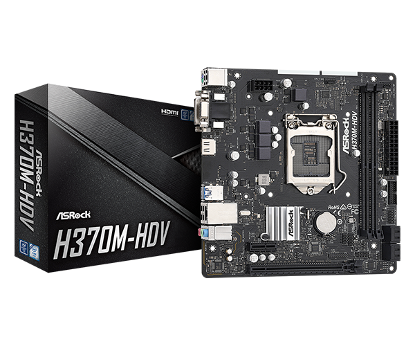 TARJETA MADRE ASROCK H370M-HDV M-ATX LGA1151 2XDDR4
