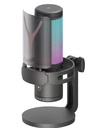 MICROFONO STREAMING REDRAGON RGB FENRIS GM301 USB  CONDESADOR NEGRO