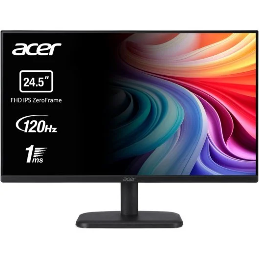 MONITOR ACER 24.5" EK251Q EBI IPS PLANO 100HZ  HDMI / VGA NEGRO