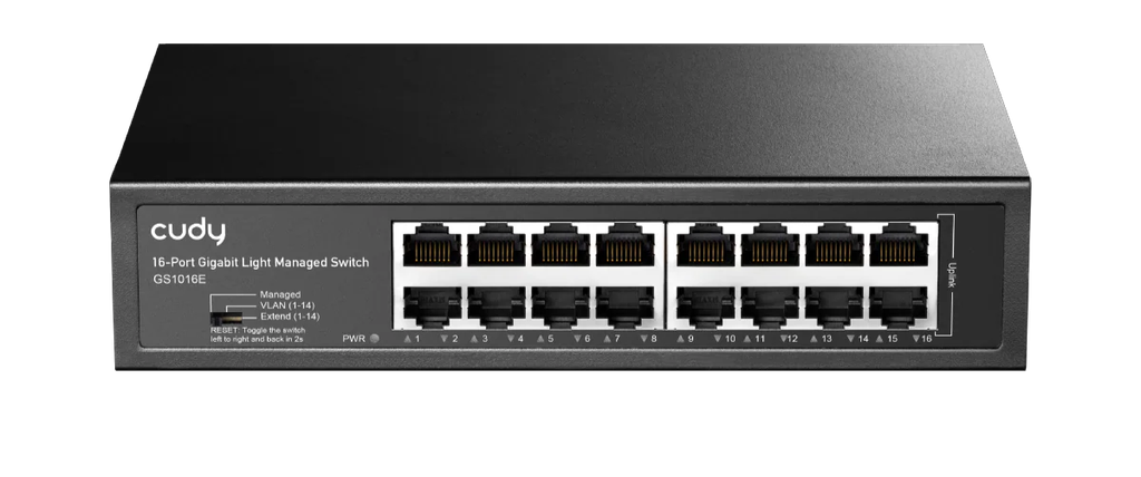SWITCH 16 PUERTOS CUDY ADMIN LIGHT GIGABIT GS1016E 