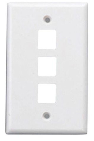 FACE PLATE 3 PUERTO GENERICO BLANCO 