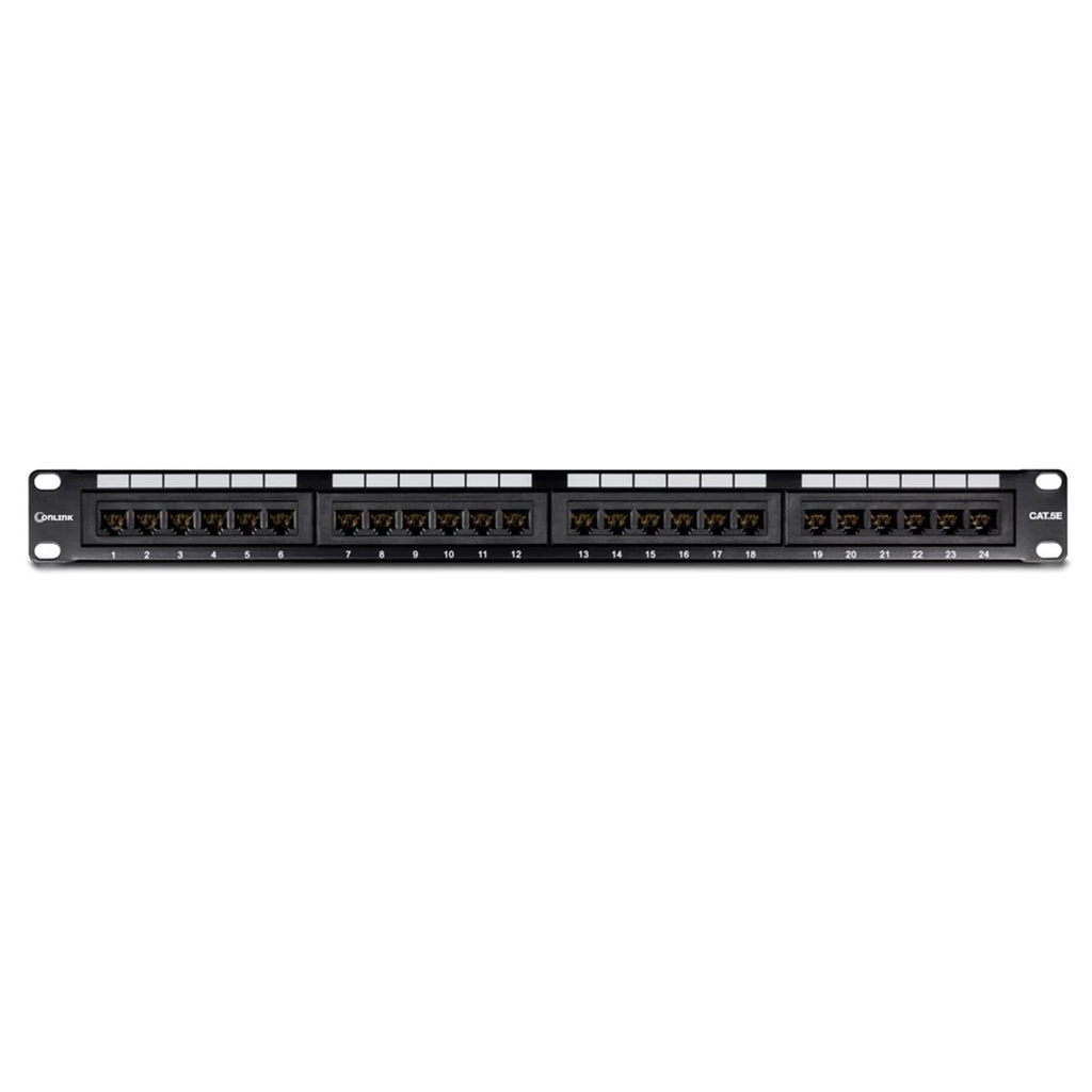PATCH PANEL 24 PUERTOS ONLINK CAT6 CON SOPORTE  