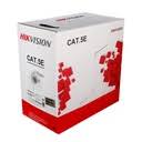 BOBINA CABLE UTP CAT 5E 305M HIKVISION 100% DS-1LN5E-UU/E GRIS 