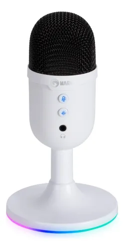 MICROFONO STREAMING MARVO MIC-06 WH BLAST 40 USB CANCELACION DE RUIDO BLANCO