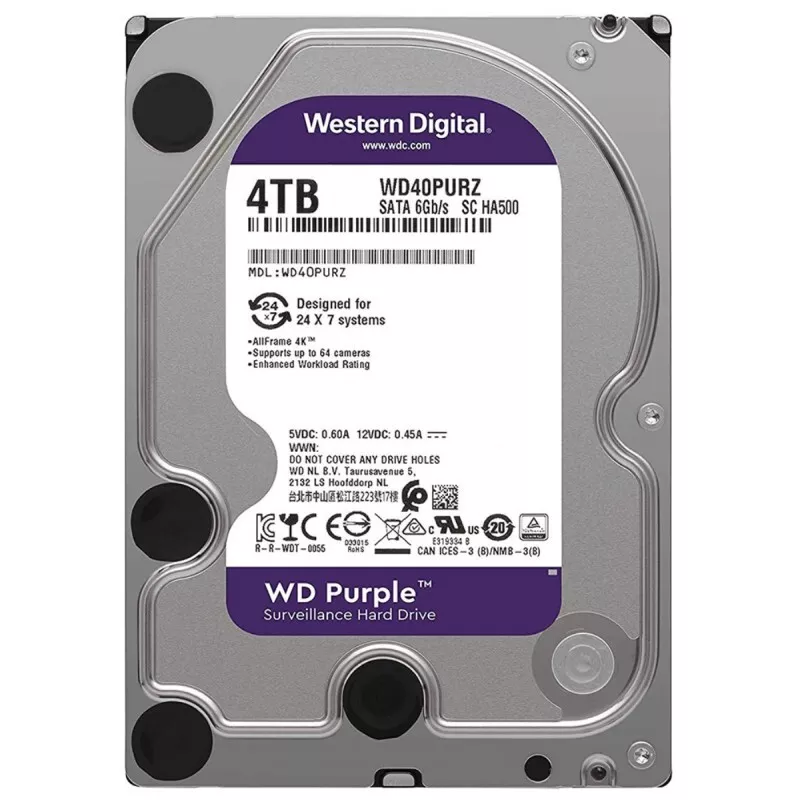 DISCO DURO 3.5" 4TB WD PURPLE WD43PURZ SATA