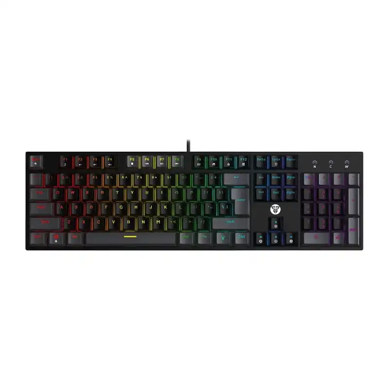 TECLADO MECANICO FANTECH ATOM 104 MK886V2 INGLES 100% NEGRO SW-ROJO 