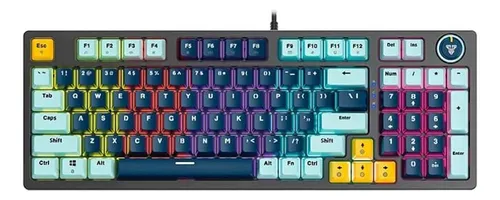 TECLADO MECANICO FANTECH ATOM 96 MK890V2 INGLES 80% AZUL NAVY SW-ROSADO