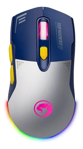 MOUSE GAMER MARVO M803W WH DUKE 20 INALAMBRICO MODO DUAL RECARGABBLE BLANCO Y AZUL