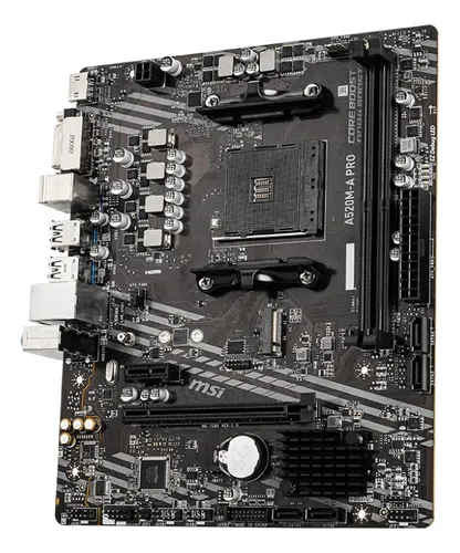 TARJETA MADRE MSI A520M-A PRO M-ATX AM4 2XDDR4 SIN CAJA