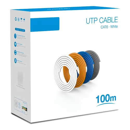 BOBINA CABLE UTP CAT 6 100M DAHUA 100% DH-PFM920I-6UN-C-100