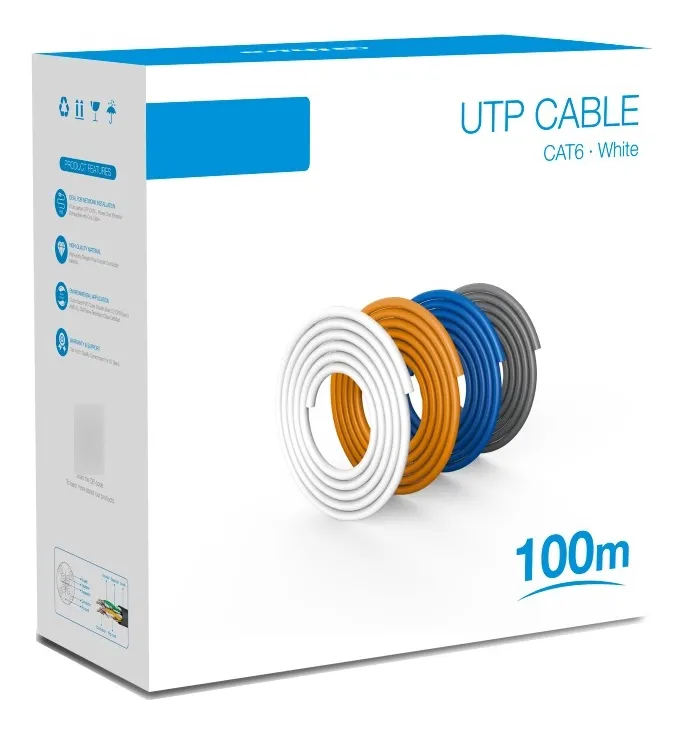 BOBINA CABLE UTP CAT 6 100M INTERIOR DAHUA 100% DH-PFM920I-6UN-C-100