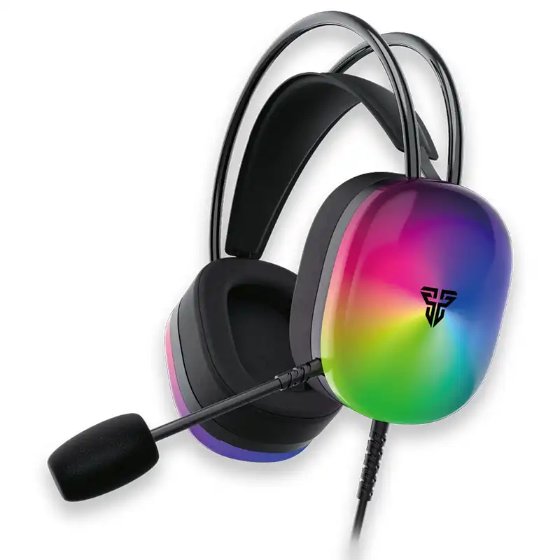 AUDIFONO CON MICROFONO GAMING FANTECH HG29 BK TACTIC 40 RGB ESTATICO USB NEGRO 