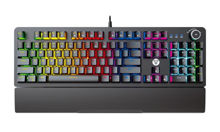 TECLADO MECANICO FANTECH ATOM 104 MK886V2 INGLES 100% NEGRO SW-ROJO  (copia)