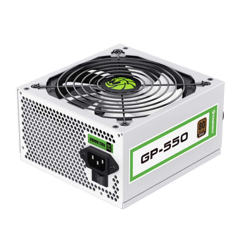 FUENTE DE PODER 550W GAMEMAX GP-550 WH CERTIFICADA 80+ BRONZE BLANCA 