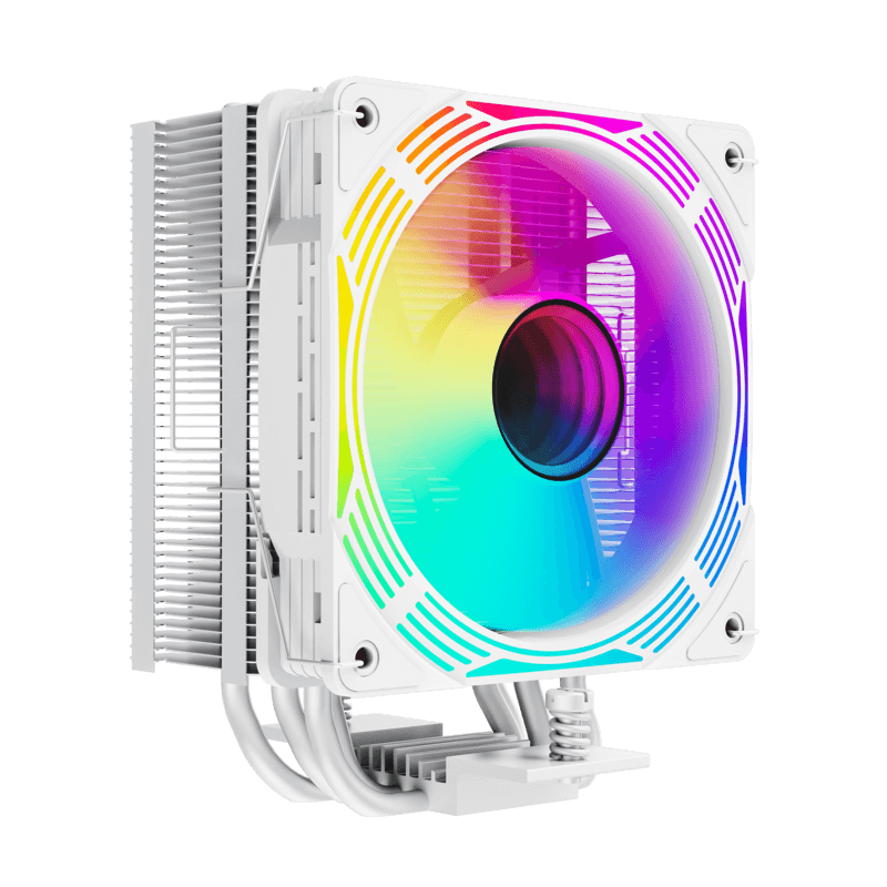 CPU AIR COOLER GAMEMAX ICE FORCE ARGB 4 PINES AMD & INTEL TDP 200W BLANCO