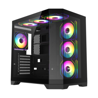 CASE GAMEMAX GAMING HYPE-A BK ATX 4XFAN ARGB NEGRO