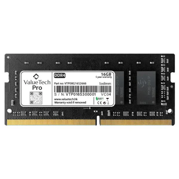 MEMORIA RAM SODIMM DDR4 16GB 3200MHZ VALUETECH (BANDEJA)
