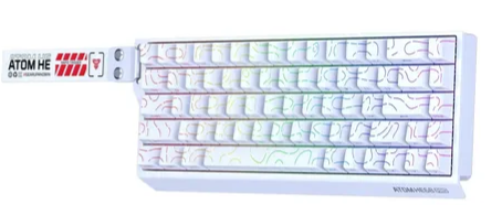 TECLADO MECANICO FANTECH ATOM HE68 PRO MK922 INGLES 75% MAGNETICO INALAMBRICO BLANCO SW-ESMERALDA