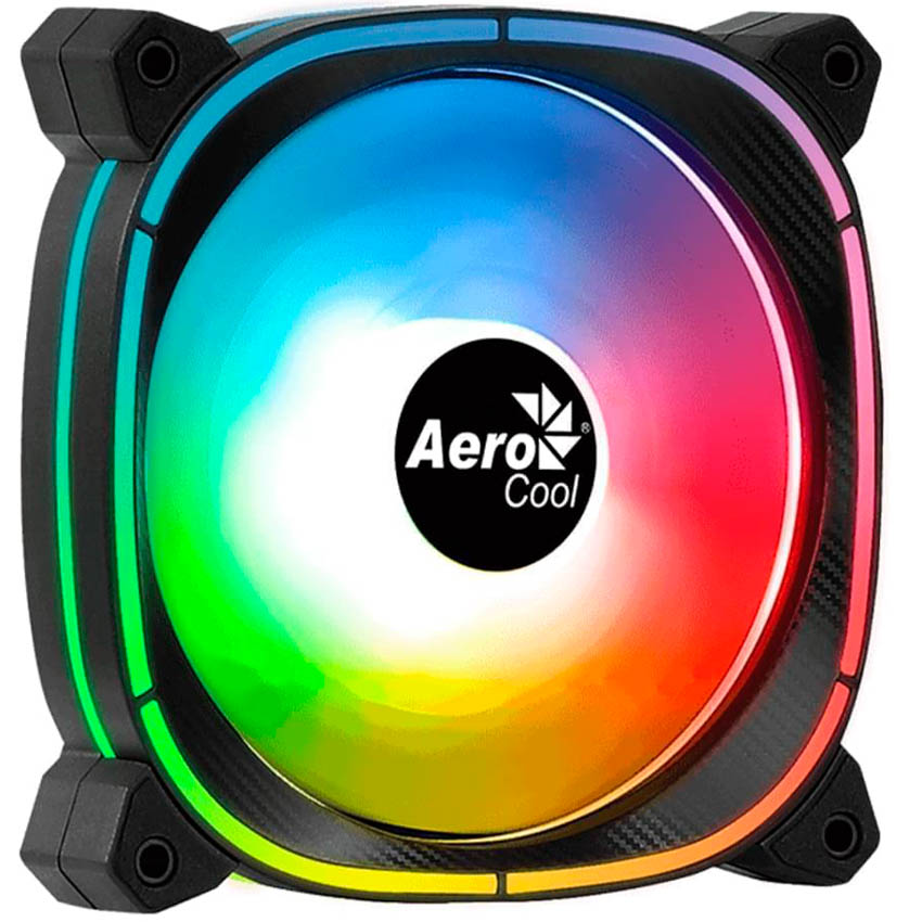 VENTILADOR  FAN AEROCOOL ASTRO 12F 4-PINES ARGB NEGRO