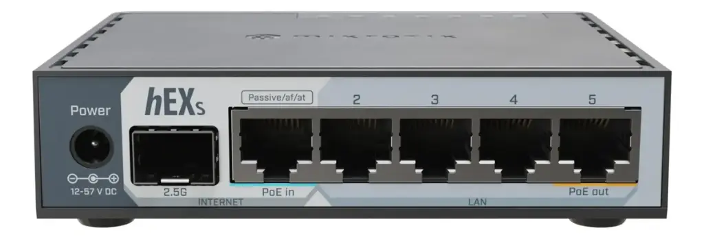 ROUTER MIKROTIK HEX S SF E60IUGS 5 PUERTOS GIGABIT + 1 SFP+