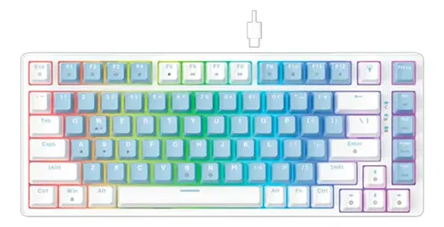 TECLADO MECANICO FANTECH ATOM X83 MK612 WHBL INGLES 60% AME BLANCO SW-ROSADO (copia)