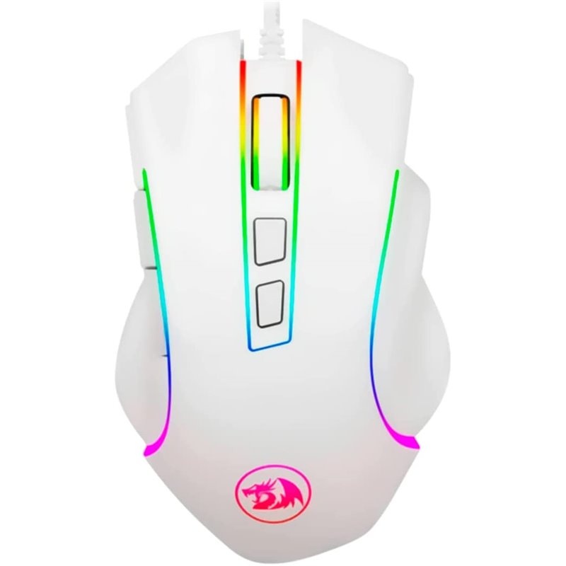 MOUSE GAMER REDRAGON GRIFFIN M607W 7200 DPI RGB USB BLANCO