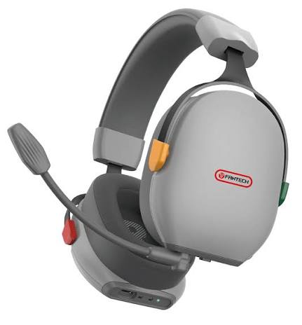 AUDIFONO CON MICROFONO GAMING FANTECH CARBON   WHG06 GY INALAMBRICO 7.1 RGB GRIS