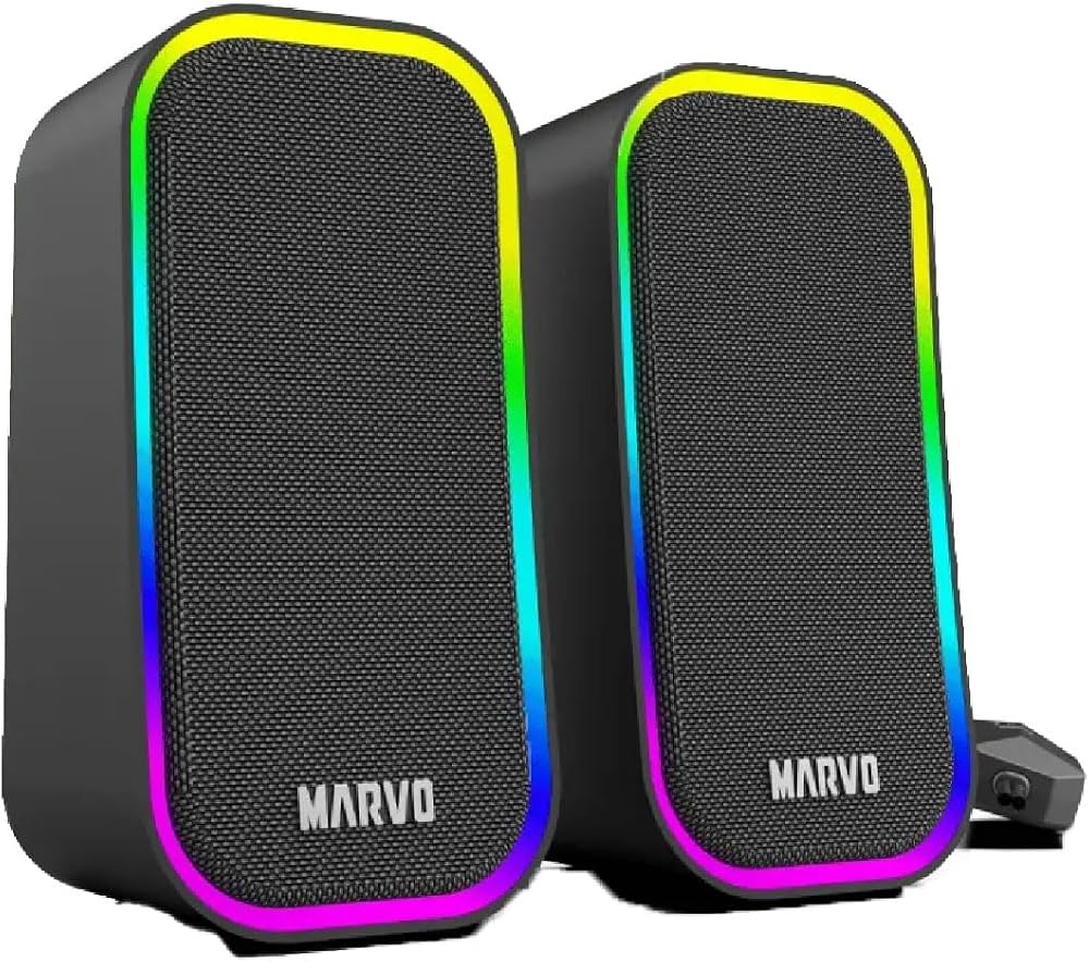 CORNETAS MULTIMEDIA MARVO SG-118 HAVOC 10 3.5+USB RGB NEGRO (copia)