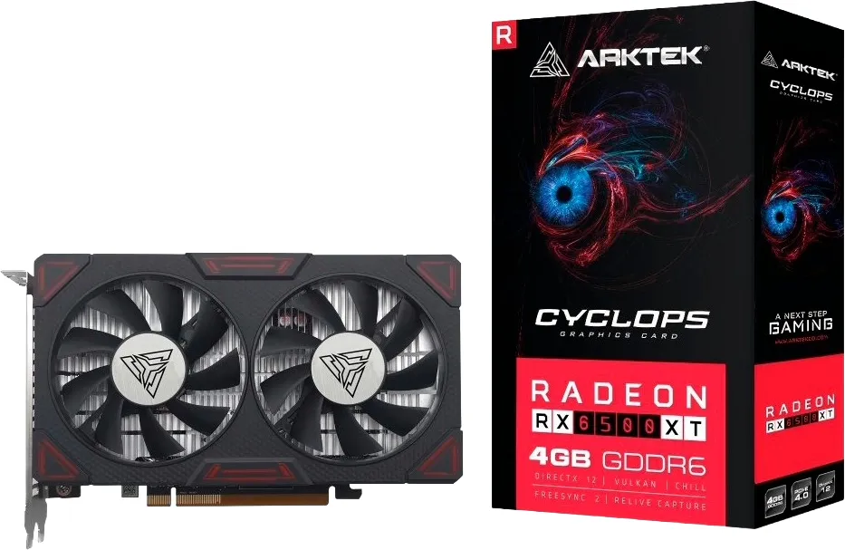 TARJETA DE VIDEO ARKTEK CYCLOPS RX6500XT 4GB GDDR6  