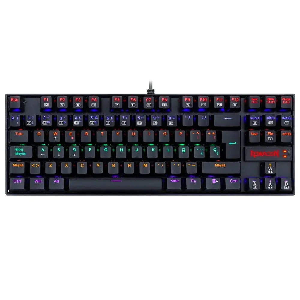 TECLADO MAGNETICO REDRAGON KUMARA K552RGB-M SP 80% USB NEGRO ESPAÑOL